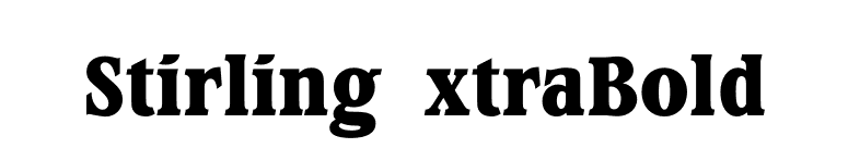 StirlingExtraBold font preview