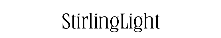 StirlingLight font preview