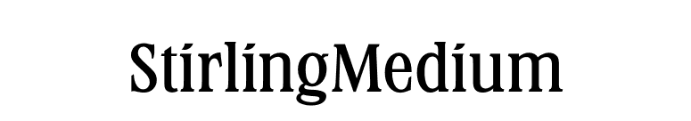 StirlingMedium font preview