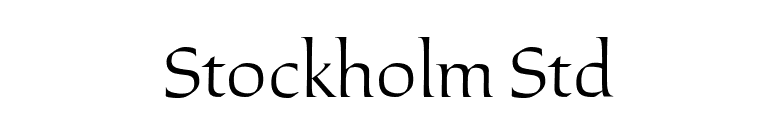 Stockholm Std font preview
