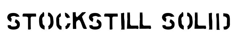 Stockstill Solid font preview