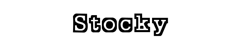 Stocky font preview
