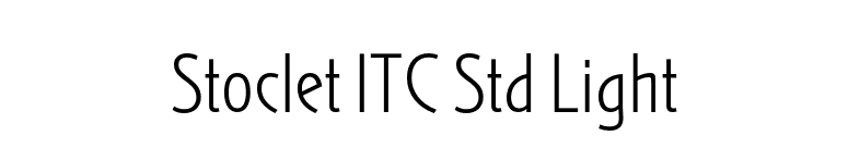 Stoclet ITC Std Light font preview