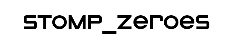 STOMP_Zeroes font preview