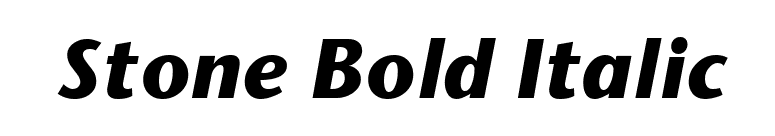 Stone Bold Italic font preview