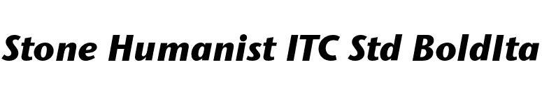 Stone Humanist ITC Std BoldIta font preview