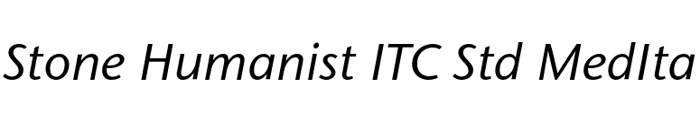 Stone Humanist ITC Std MedIta font preview