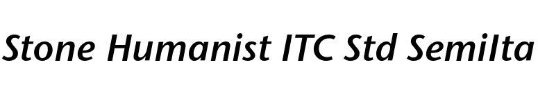Stone Humanist ITC Std SemiIta font preview