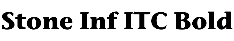 Stone Inf ITC Bold font preview