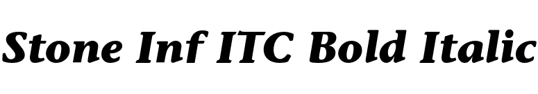Stone Inf ITC Bold Italic font preview