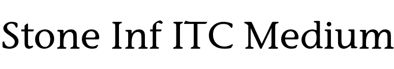 Stone Inf ITC Medium font preview