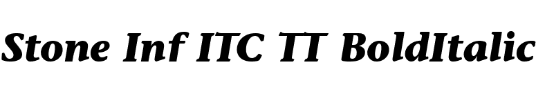 Stone Inf ITC TT BoldItalic font preview