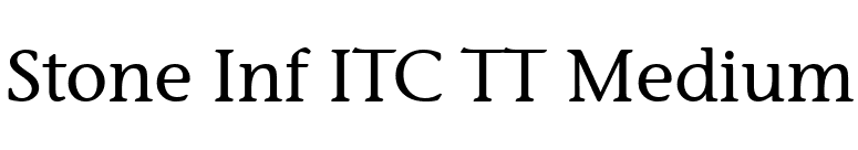Stone Inf ITC TT Medium font preview