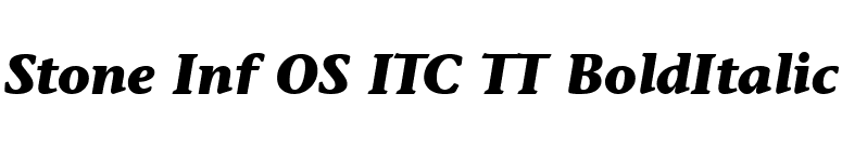 Stone Inf OS ITC TT BoldItalic font preview