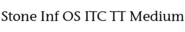 Stone Inf OS ITC TT Medium font preview