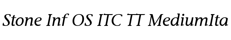 Stone Inf OS ITC TT MediumIta font preview