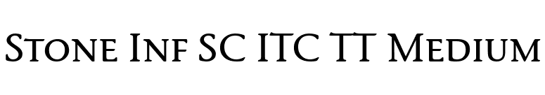 Stone Inf SC ITC TT Medium font preview