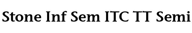 Stone Inf Sem ITC TT Semi font preview