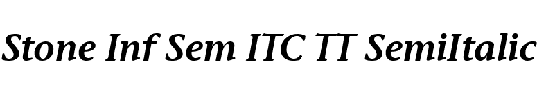 Stone Inf Sem ITC TT SemiItalic font preview