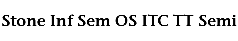 Stone Inf Sem OS ITC TT Semi font preview