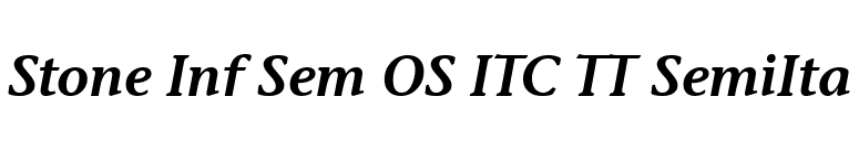 Stone Inf Sem OS ITC TT SemiIta font preview