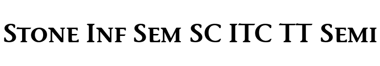 Stone Inf Sem SC ITC TT Semi font preview