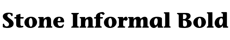 Stone Informal Bold font preview