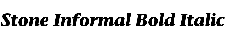 Stone Informal Bold Italic font preview