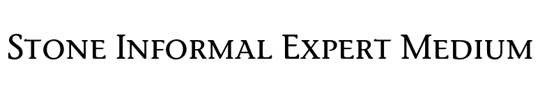 Stone Informal Expert Medium font preview