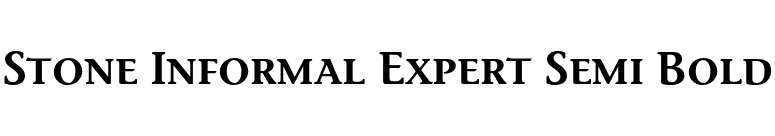 Stone Informal Expert Semi Bold font preview