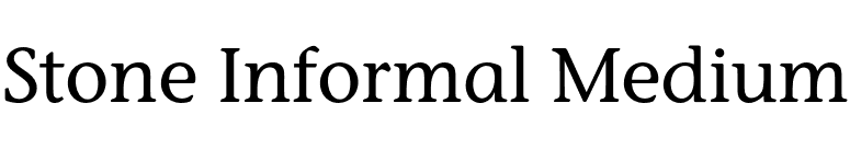 Stone Informal Medium font preview