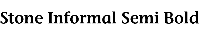 Stone Informal Semi Bold font preview