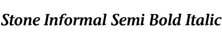 Stone Informal Semi Bold Italic font preview