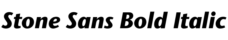 Stone Sans Bold Italic font preview