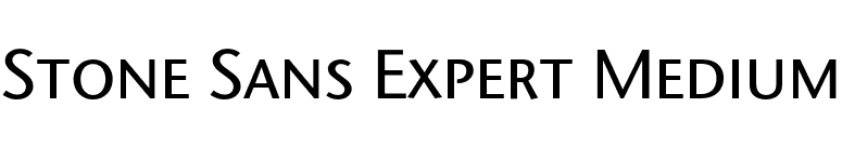 Stone Sans Expert Medium font preview