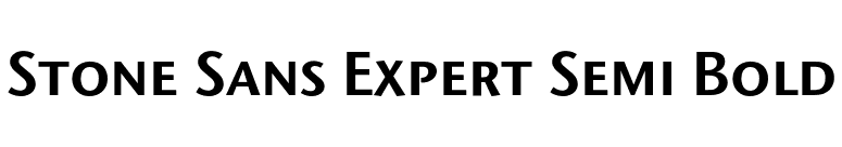 Stone Sans Expert Semi Bold font preview