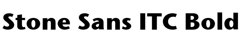 Stone Sans ITC Bold font preview