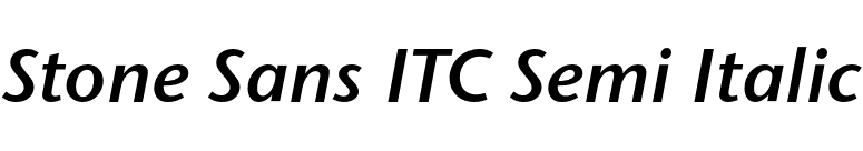 Stone Sans ITC Semi Italic font preview
