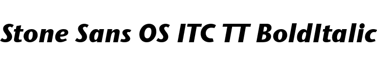 Stone Sans OS ITC TT BoldItalic font preview