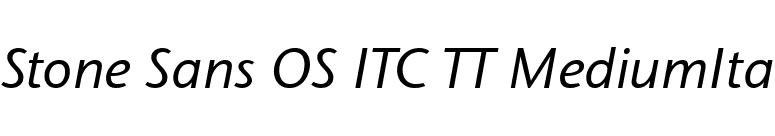 Stone Sans OS ITC TT MediumIta font preview