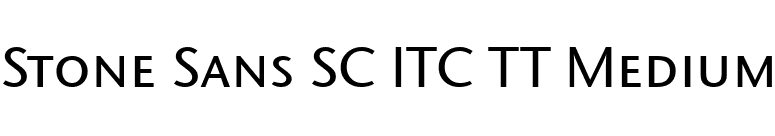 Stone Sans SC ITC TT Medium font preview
