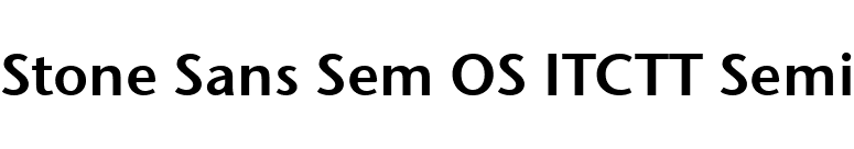 Stone Sans Sem OS ITCTT Semi font preview
