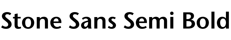 Stone Sans Semi Bold font preview