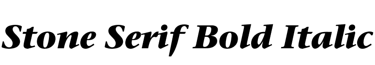 Stone Serif Bold Italic font preview