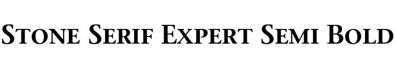 Stone Serif Expert Semi Bold font preview