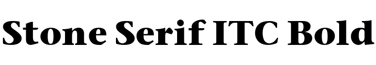 Stone Serif ITC Bold font preview