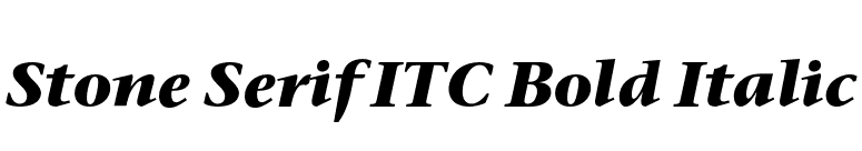 Stone Serif ITC Bold Italic font preview