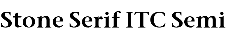 Stone Serif ITC Semi font preview