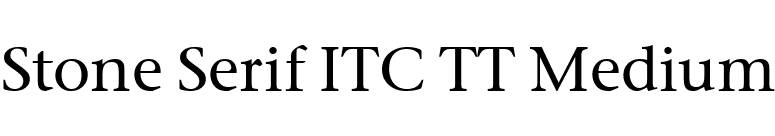 Stone Serif ITC TT Medium font preview