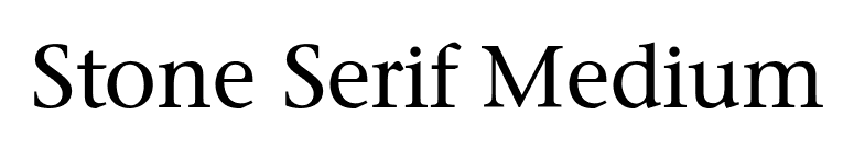 Stone Serif Medium font preview